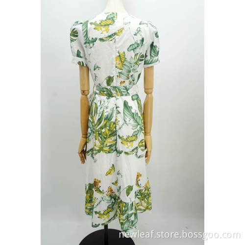 women's short sleeve v neck cotton dress